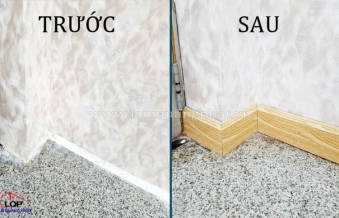 6 ưu điểm của len chân tường nhựa phòng khách