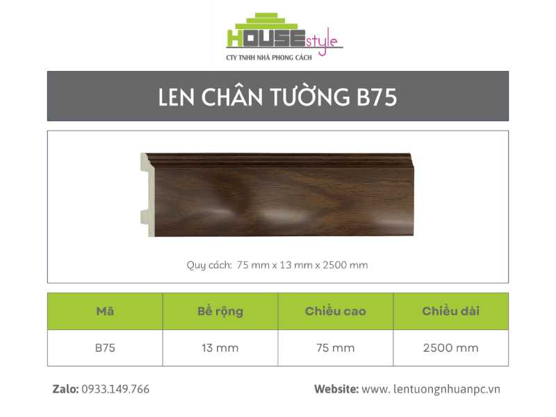 Len chân tường B75