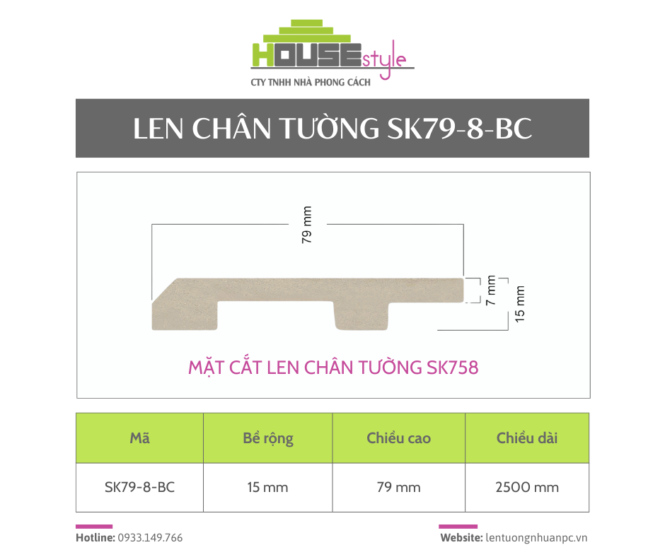 cung cấp len chân tường cho Dự án Bcons City – SK79-8-BC