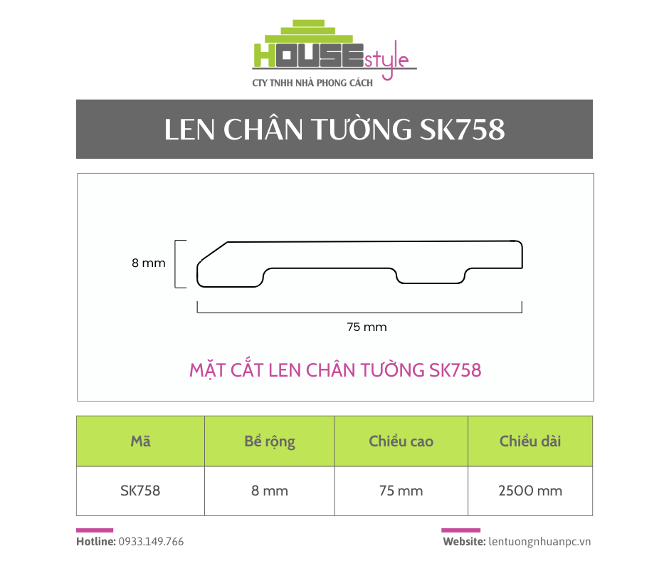 Len chân tường SK758