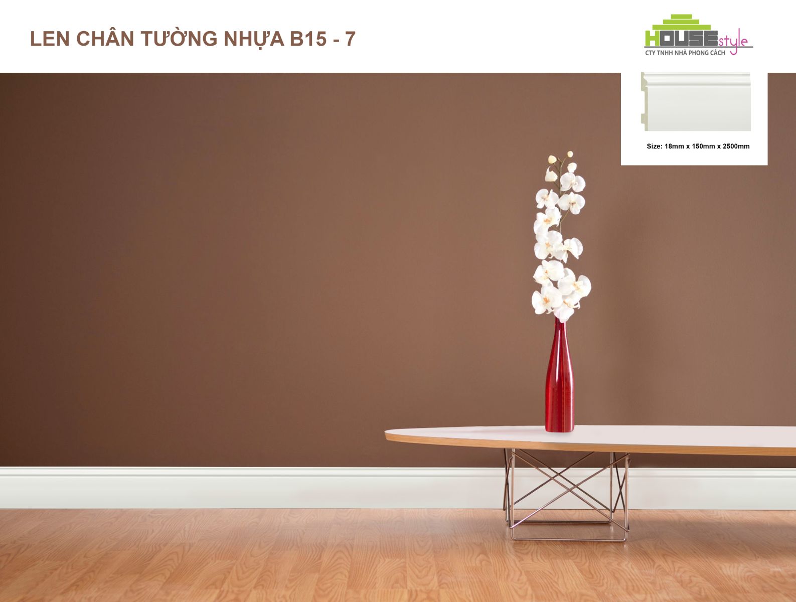 Len tường nhựa 150 mm
