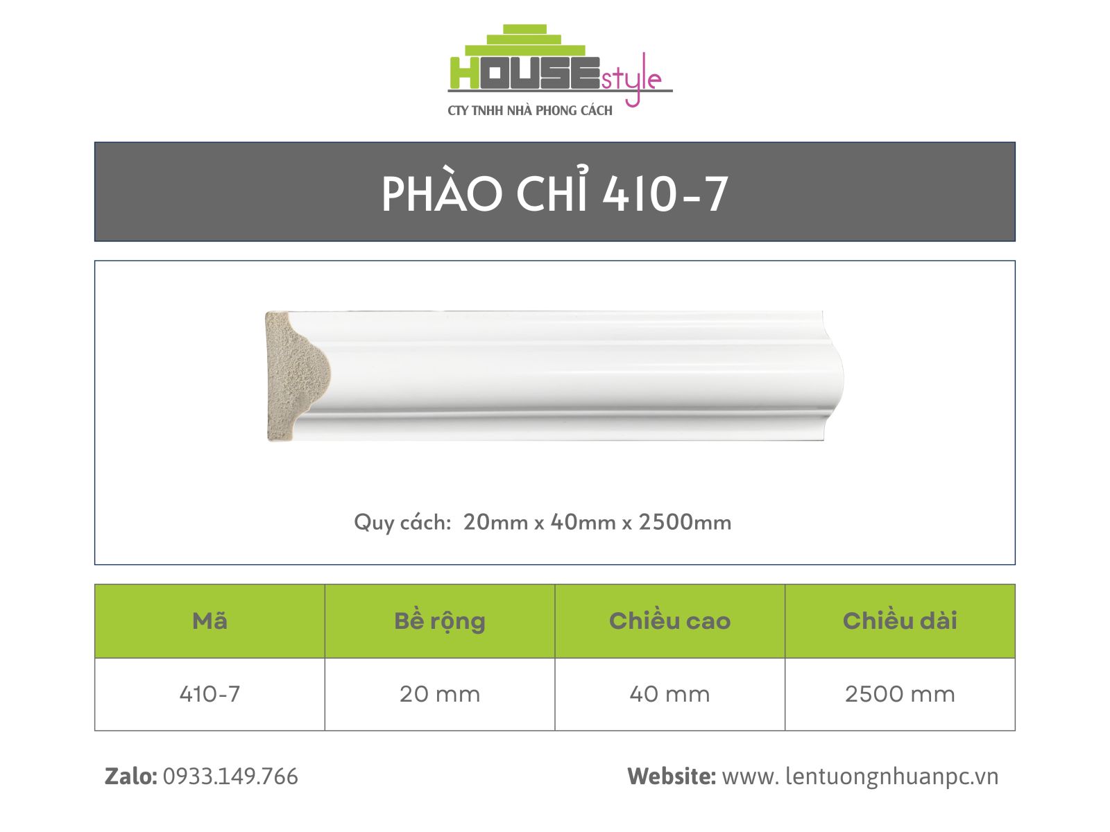 Phào chỉ 410 - 7