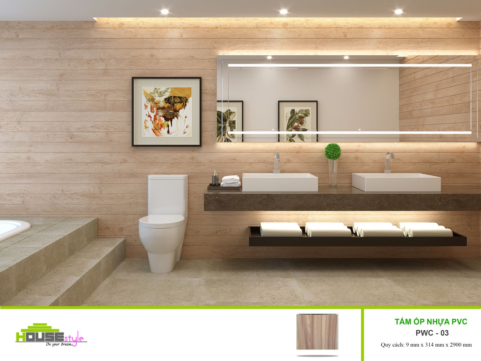 Tấm ốp tường PVC