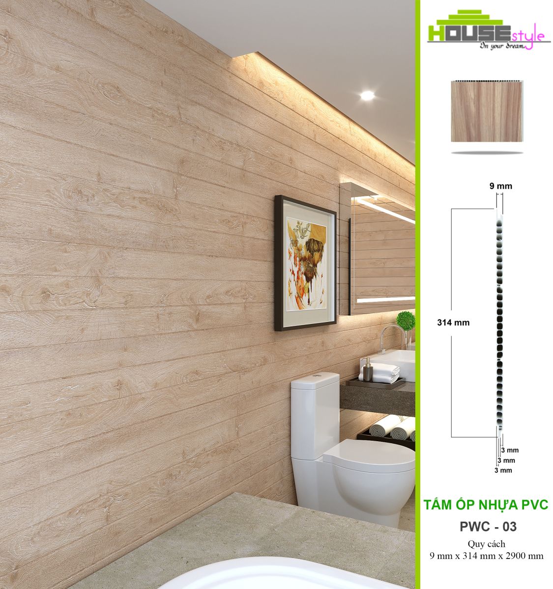 Tấm ốp tường PVC