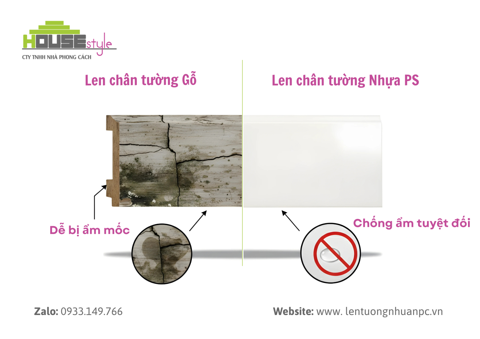 len chân tường nhựa giả gỗ