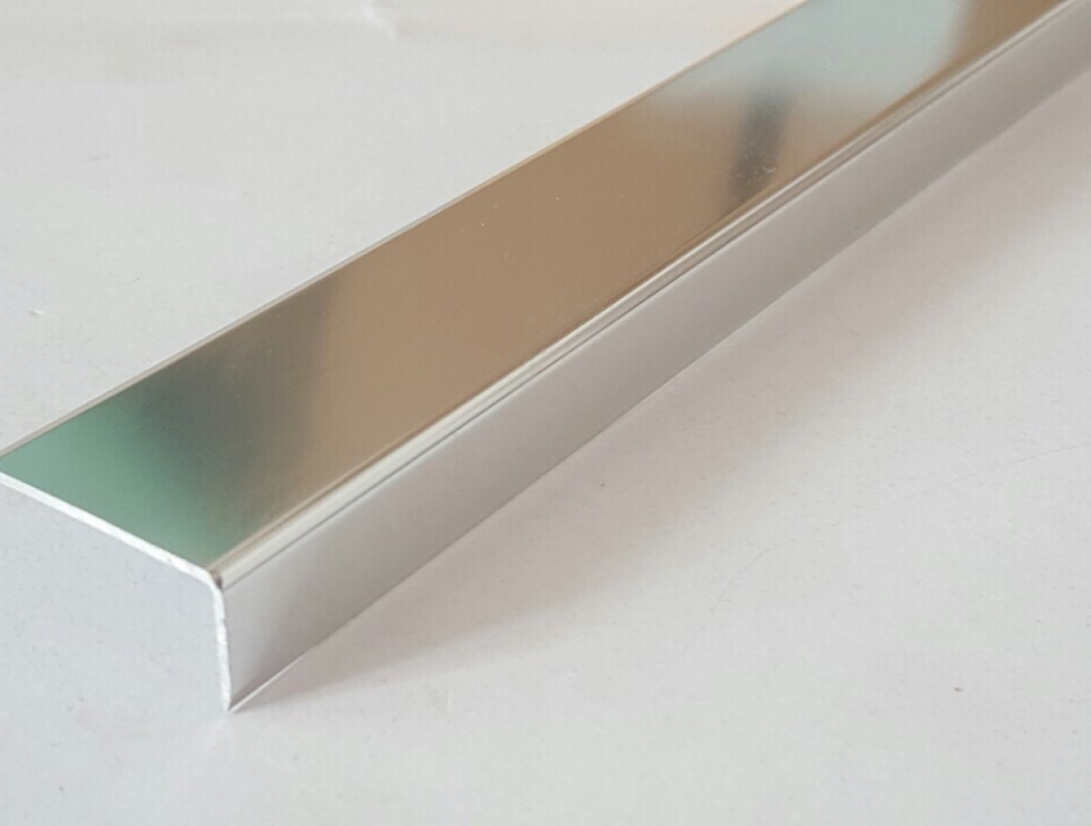 NẸP NHÔM L - MÀU INOX