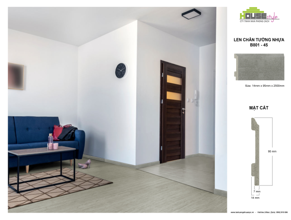 LEN CHÂN TƯỜNG NHỰA B801 - 45
