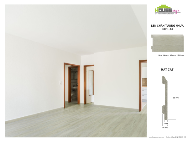 LEN CHÂN TƯỜNG NHỰA B801 - 50