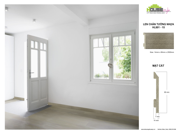 LEN CHÂN TƯỜNG NHỰA HL801 - 15