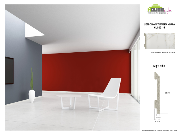 LEN CHÂN TƯỜNG NHỰA HL802 - 5