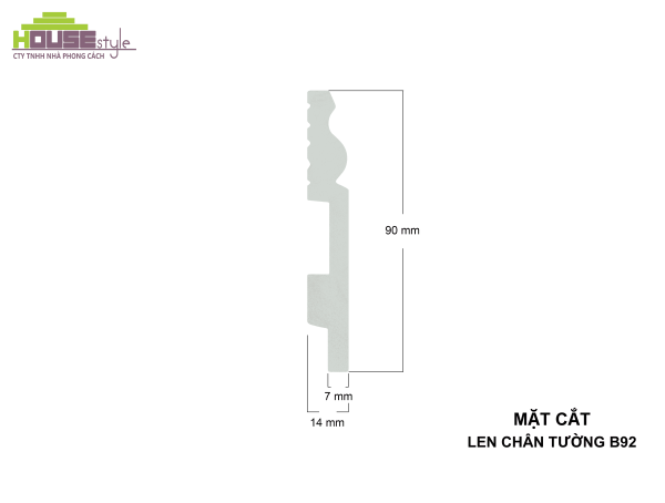 LEN CHÂN TƯỜNG NHỰA B92 - 4